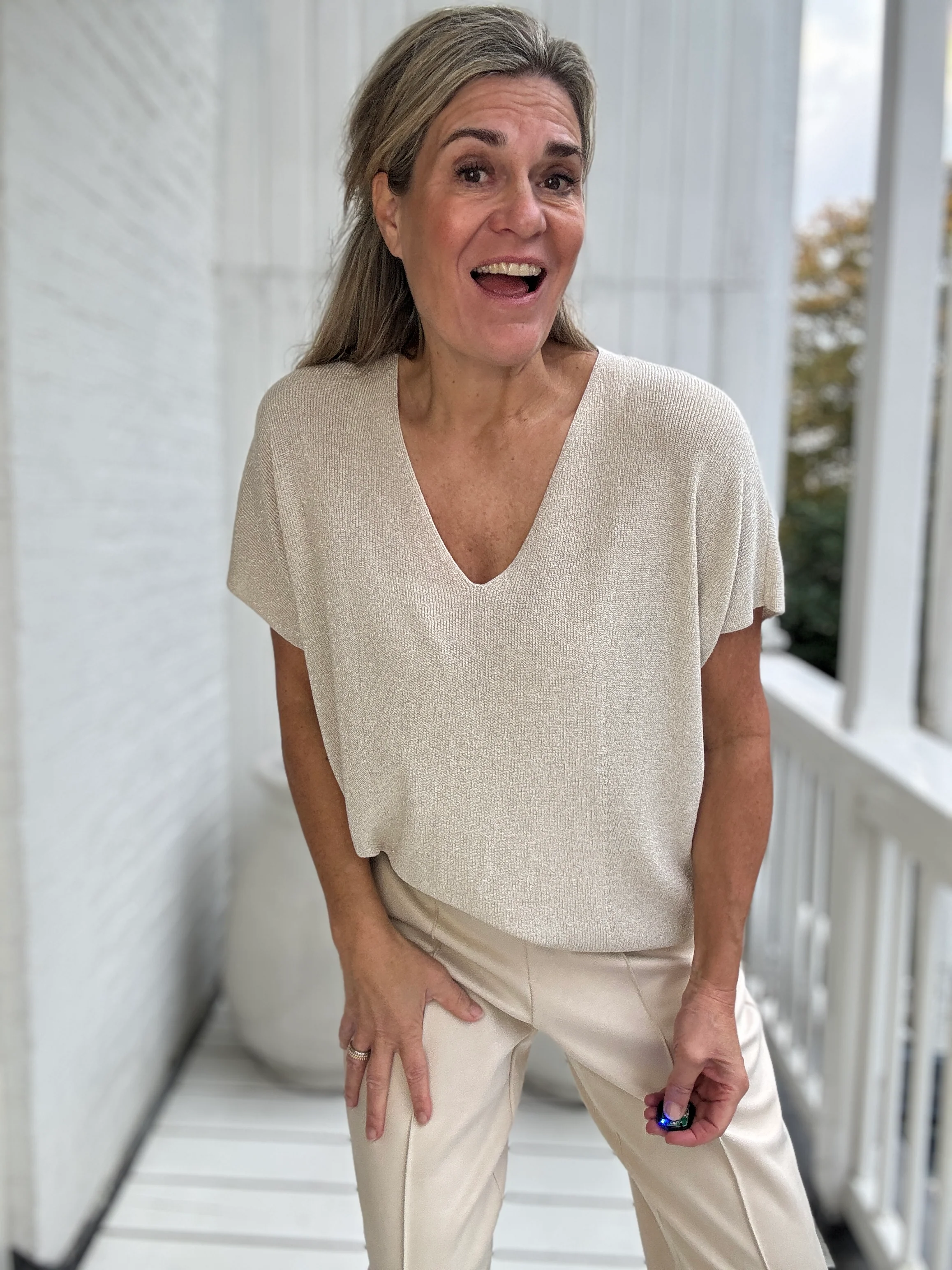 Dina Top Lurex Off White - NUKUS - Image 4